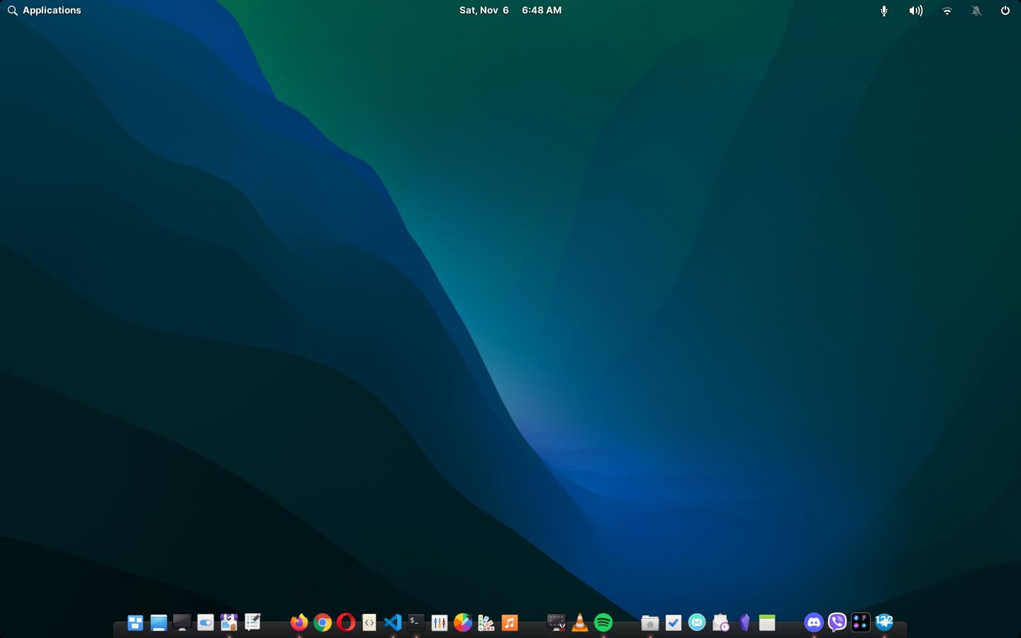 my desktop in elementary OS